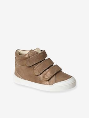 Hook-and-Loop Leather Trainers for Girls, Designed for Autonomy  - vertbaudet enfant