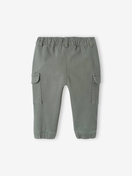 Cargo Trousers for Babies khaki - vertbaudet enfant 