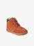 Leather Ankle Boots with Laces & Zips for Babies rust - vertbaudet enfant 