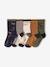 Pack of 5 Pairs of 'Dino' Socks for Boys pecan nut - vertbaudet enfant 