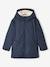 Ciré à capuche garçon doublé sherpa bleu nuit+vert sauge - vertbaudet enfant 