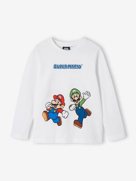 T-shirt manches longues Mario et Luigi® garçon blanc - vertbaudet enfant 