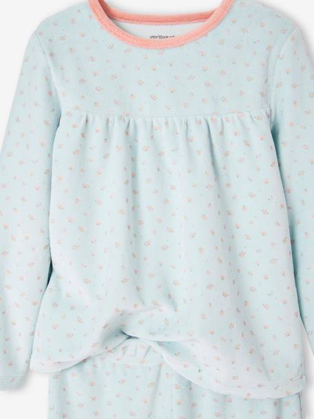 Pack of 2 Flowers Pyjamas for Girls aqua green - vertbaudet enfant 