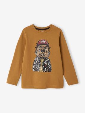 Garçon-T-shirt, polo, sous-pull-T-shirt animal crayonné garçon