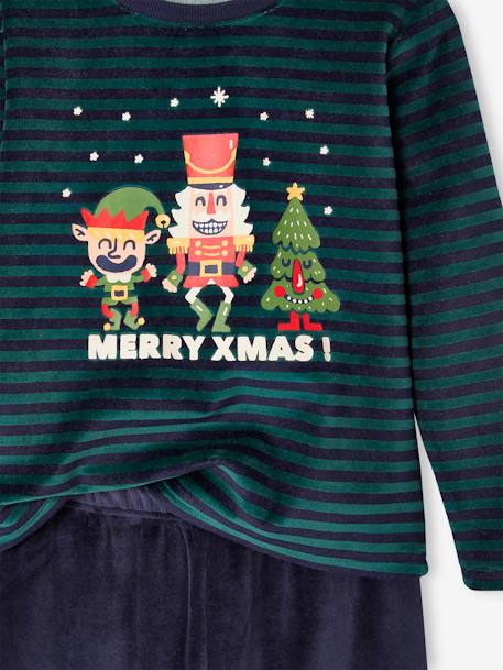 Christmas Velour Pyjamas for Boys green - vertbaudet enfant 
