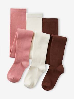 Pack of 3 Pairs of Tights for Girls  - vertbaudet enfant
