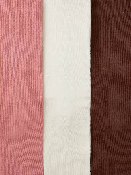 Pack of 3 Pairs of Tights for Girls BLUE DARK TWO COLOR/MULTICOL+dusky pink+Grey+mustard - vertbaudet enfant 