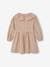 Gingham Dress with Wide Neckline, for Girls chequered brown - vertbaudet enfant 