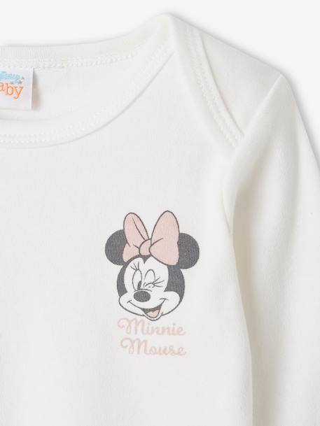 Ensemble bébé fille body + pantalon + bonnet Disney® Minnie rose poudré - vertbaudet enfant 