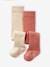 Pack of 2 Pairs of Rib Knit Tights for Baby Girls ecru+marl grey - vertbaudet enfant 