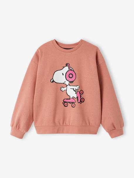 Peanuts® Snoopy Sweatshirt for Girls old rose - vertbaudet enfant 