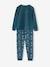 Velour Pyjamas with Glow-In-The-Dark Rocket for Boys peacock blue - vertbaudet enfant 