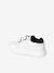 Baskets en cuir enfant blanc+marine - vertbaudet enfant 