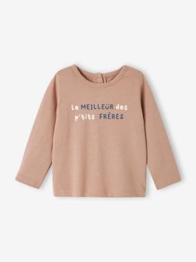Long Sleeve Top with Message, for Babies  - vertbaudet enfant