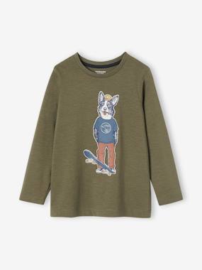 Garçon-T-shirt, polo, sous-pull-T-shirt-T-shirt animal crayonné garçon