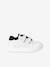 Baskets en cuir enfant blanc+marine - vertbaudet enfant 