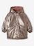 Parka à capuche réversible effet métallisé ou doudoune fille argent - vertbaudet enfant 