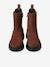 Leather Boots with Zip & Elastic, Junior brown - vertbaudet enfant 