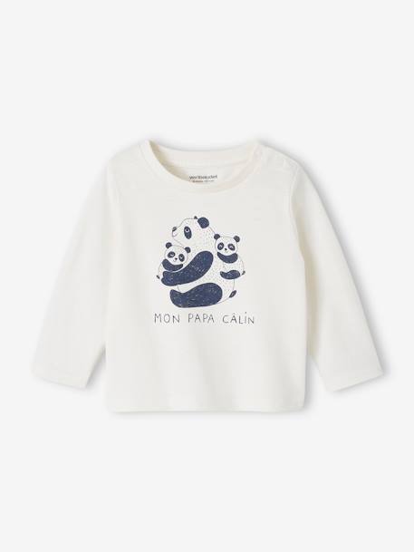 Lot de 2 tee-shirts bébé manches longues écru - vertbaudet enfant 