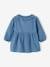 Denim Dress with Ruffled Collar for Babies stone - vertbaudet enfant 