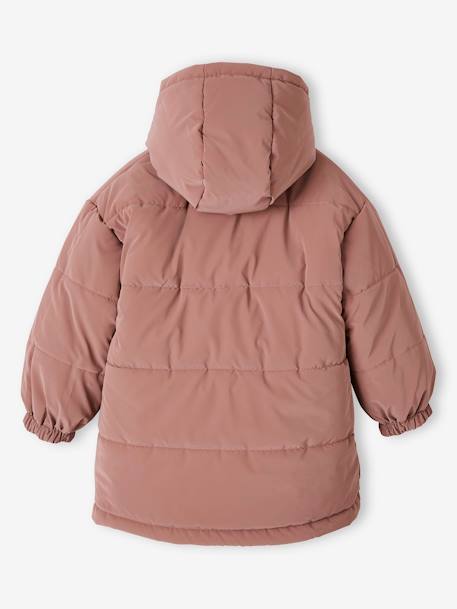 Parka à capuche réversible effet métallisé ou doudoune fille argent - vertbaudet enfant 