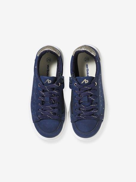 Printed Trainers with Laces & Zips for Girls printed blue - vertbaudet enfant 