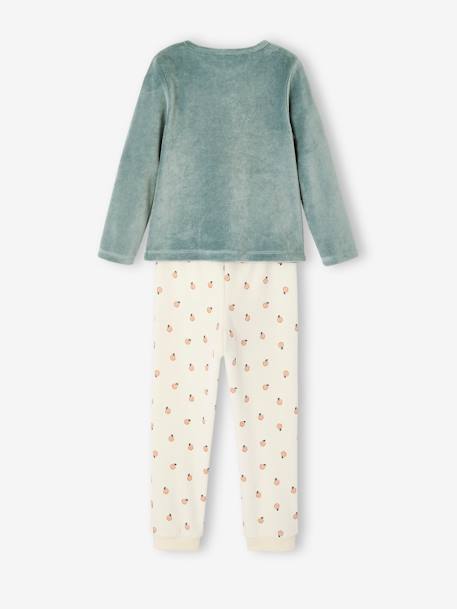 Pyjama fruits en velours fille pêche - vertbaudet enfant 
