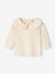 T-shirt bébé manches longues col claudine beige clair+vert d'eau - vertbaudet enfant 