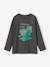Digital Dino Top with Pixel Effect in Relief for Boys marl grey - vertbaudet enfant 