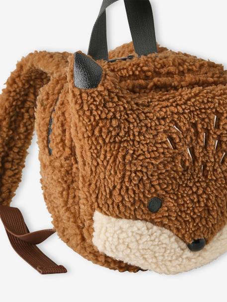 Fox Backpack in Sherpa, for Children ginger - vertbaudet enfant 