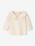T-shirt bébé manches longues col claudine beige clair+vert d'eau - vertbaudet enfant 