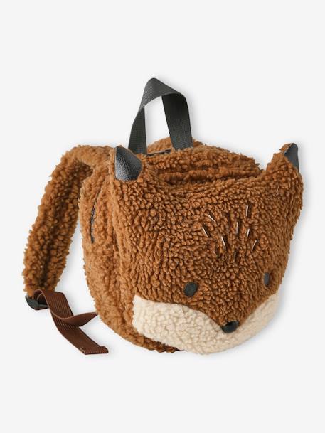 Fox Backpack in Sherpa, for Children ginger - vertbaudet enfant 