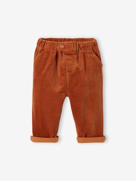 Corduroy Trousers for Babies rust - vertbaudet enfant 