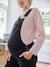 Salopette en velours coupe mom grossesse et allaitement anthracite - vertbaudet enfant 