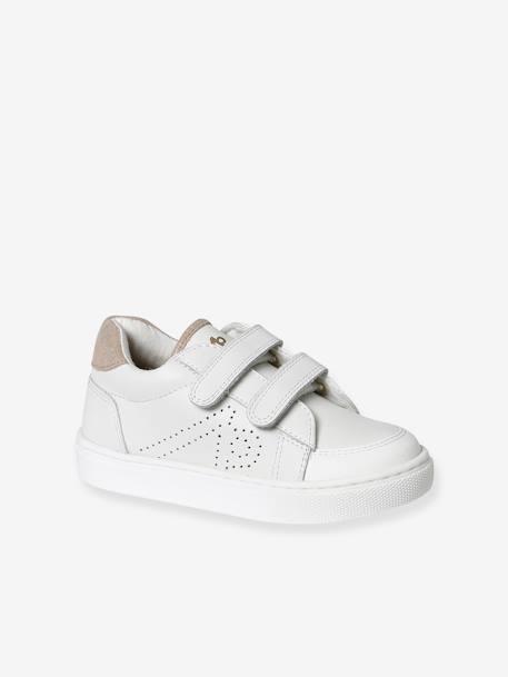 Leather Trainers for Children white - vertbaudet enfant 