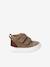Leather Pram Boots with Touch Fasteners, for Baby Boys navy blue+taupe - vertbaudet enfant 