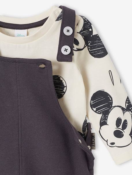 Disney® Cotton Top + Dungarees Ensemble for Babies denim grey - vertbaudet enfant 