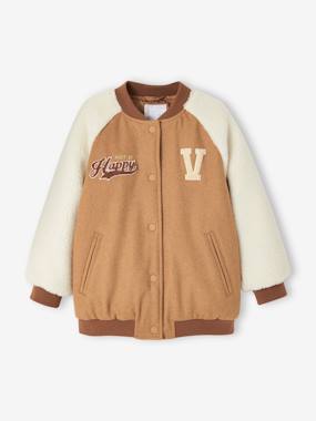 Blouson teddy en lainage et sherpa fille animation en bouclettes - vertbaudet enfant Fille-Blouson teddy en lainage et sherpa fille animation en bouclettes