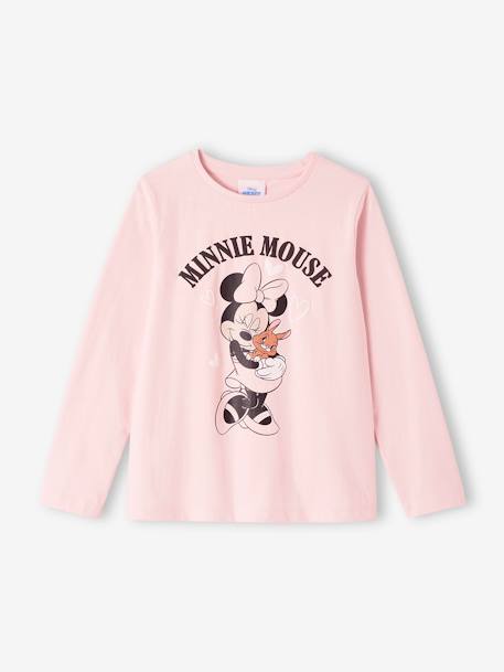 T-shirt manches longues Disney® Minnie fille - rose avec anime, Fille