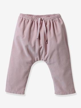 Baby-Trousers & Jeans-Corduroy Harem-Style Trousers for Babies, by CYRILLUS