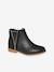 Boots enfant fille cuir zippées noir - vertbaudet enfant 