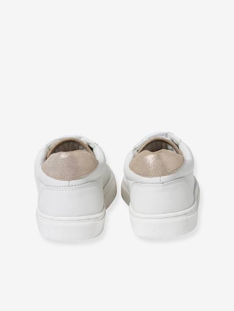 Baskets en cuir enfant blanc - vertbaudet enfant 