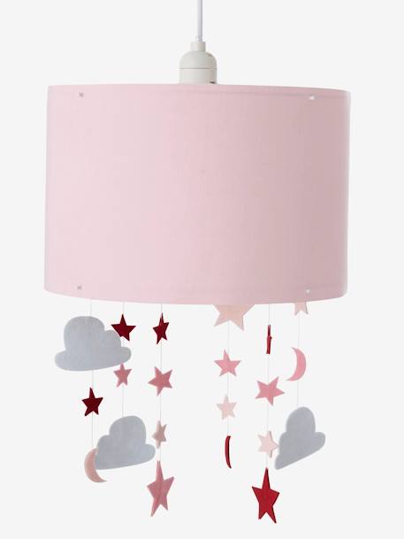 Stars & Clouds Hanging Lampshade Pink - vertbaudet enfant 