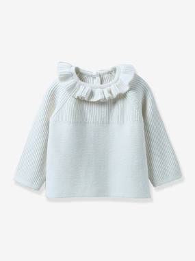 Baby-Cardigan with Frilly Collar for Babies, CYRILLUS