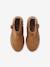 Boots enfant fille cuir à pompon zippées camel+rose - vertbaudet enfant 