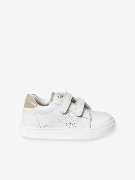 Leather Trainers for Children white - vertbaudet enfant 