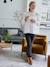Blouse de grossesse brodée gaze de coton et viscose écru - vertbaudet enfant 
