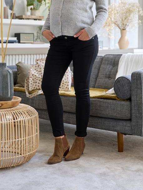 Skinny maternity jeans black+brut denim+stone - vertbaudet enfant 
