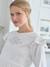 Blouse de grossesse brodée gaze de coton et viscose écru - vertbaudet enfant 