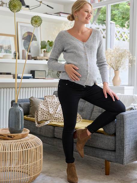 Skinny maternity jeans black+brut denim+stone - vertbaudet enfant 